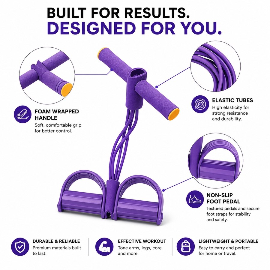 HexaBands™ 360 - Unisex Yoga Pedal Puller Resistance Band