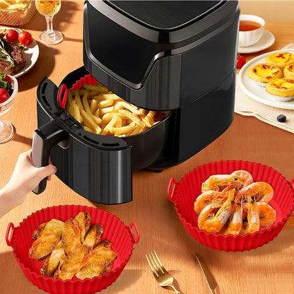 EZ Grab™ - Silicone Air Fryer Basket Liner (6 Pcs Multiple Size Pack)