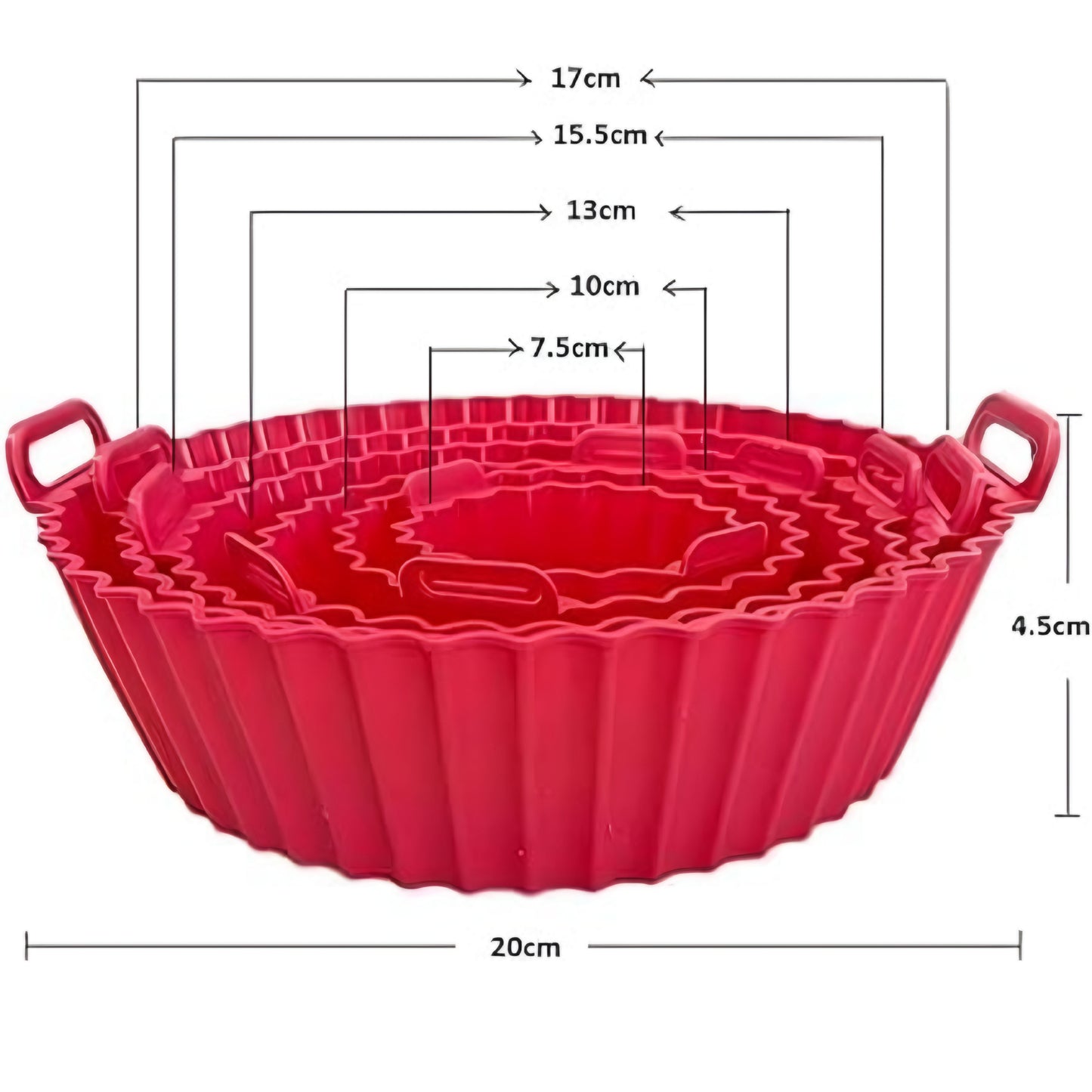 EZ Grab™ - Silicone Air Fryer Basket Liner (6 Pcs Multiple Size Pack)