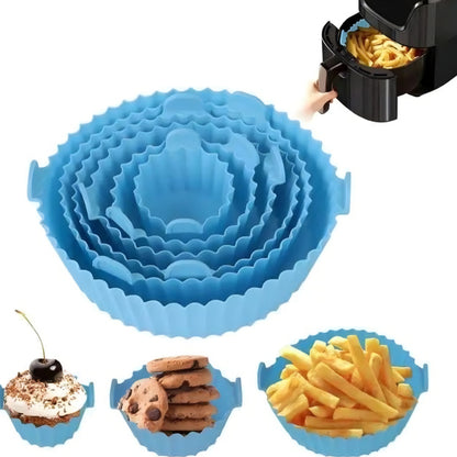 EZ Grab™ - Silicone Air Fryer Basket Liner (6 Pcs Multiple Size Pack)