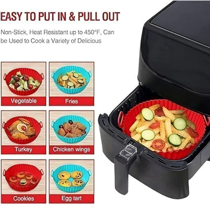 EZ Grab™ - Silicone Air Fryer Basket Liner (6 Pcs Multiple Size Pack)
