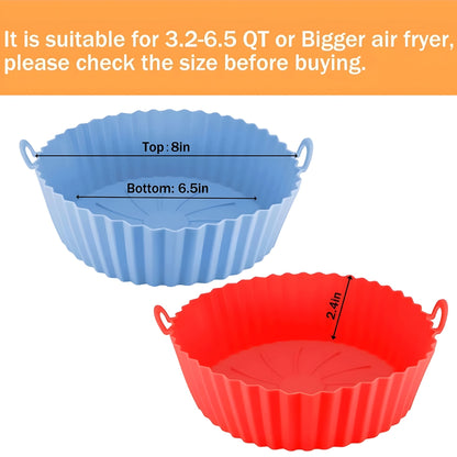 EZ Grab™ - Silicone Air Fryer Basket Liner (2 Pcs)