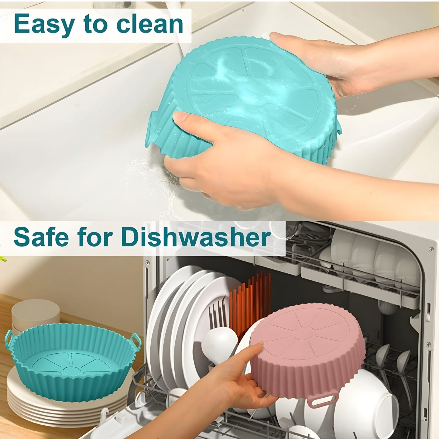 EZ Grab™ - Silicone Air Fryer Basket Liner (2 Pcs)