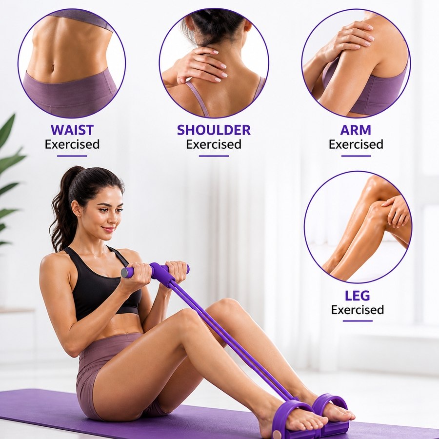 HexaBands™ 360 - Unisex Yoga Pedal Puller Resistance Band